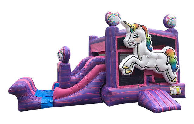 3D Unicorn Bounce House Combo Wet/Dry 3D Unicorn Bounce House Combo Wet/Dry