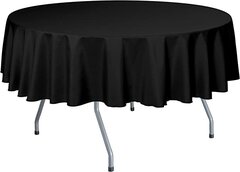 48in Round Table Linen Black