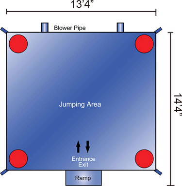 13ft x 13ft Bounce House Layout