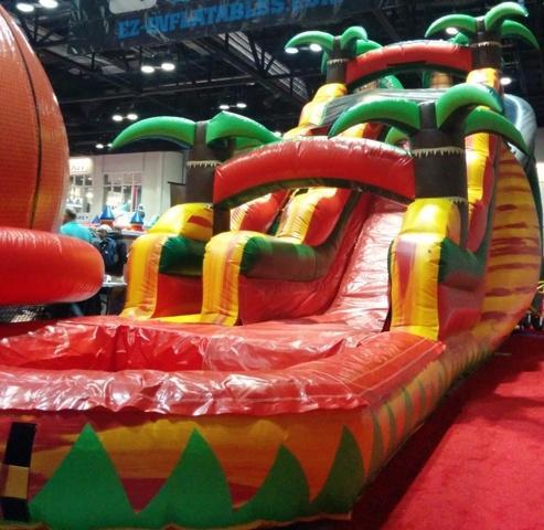 18 Ft Water Slide - Red Tropical 18 Ft Water Slide - Red Tropical