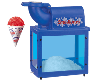 Sno Cone Machine - Includes Table, Servings for 60