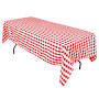 60 X 120 in. Red/White Check