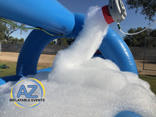 Foam Machine Added to Inflatable Slide Foam Machine Added to Inflatable Slide