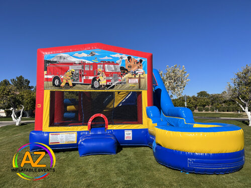 Fire Truck 7n1 Slide Bounce House Combo Fire Truck 7n1 Slide Bounce House Combo