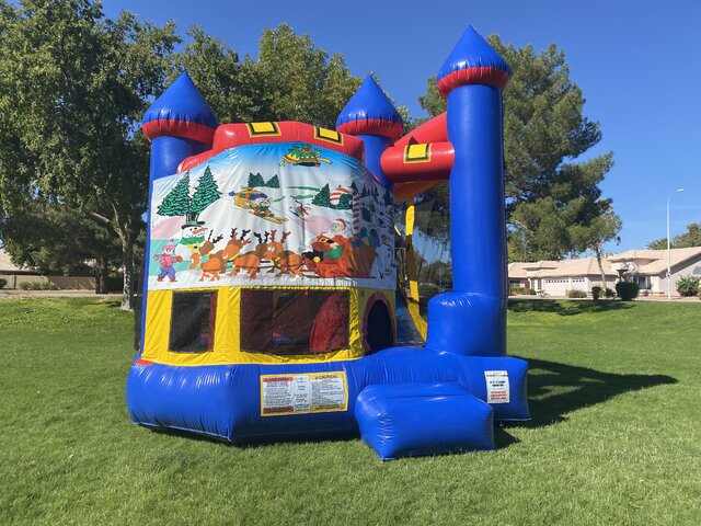 Christmas 4n1 Slide Bounce House Combo Christmas 4n1 Slide Bounce House Combo