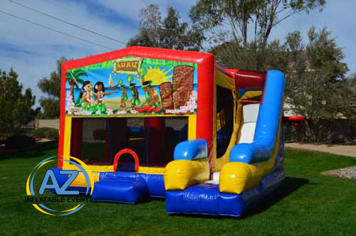 Luau 7n1 Slide Bounce House Combo Luau 7n1 Slide Bounce House Combo