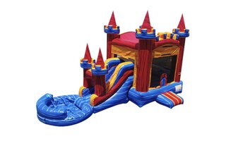 (New!) Large Wild 3-in-1 Castle Combo with Slide (dry)