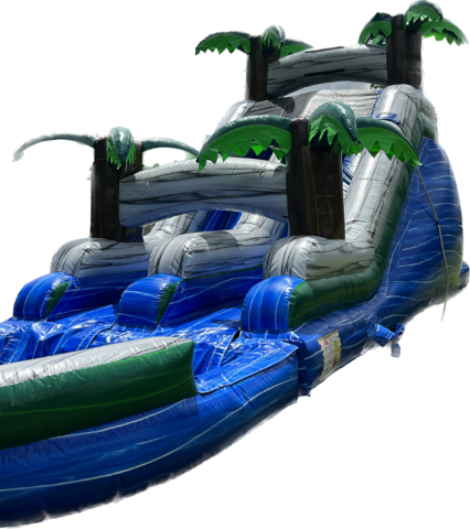 O301 20' Double Lane Treasure Island Slide Wet O301 20' Double Lane Treasure Island Slide Wet