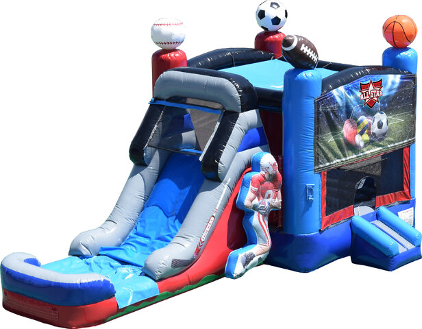 Sports Theme Bounce House / Slide Combo