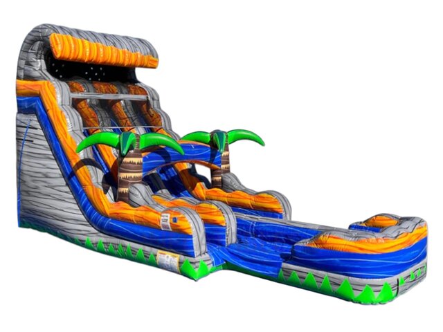 Palm Paradise – 18ft Dual Lane Slide Wet or Dry Palm Paradise – 18ft Dual Lane Slide Wet or Dry