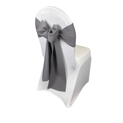 Gray Polyester Chair Sash Gray Polyester Chair Sash