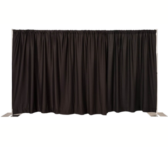 12' Pipe Drape Kit with Black Drapes 12' Pipe Drape Kit with Black Drapes