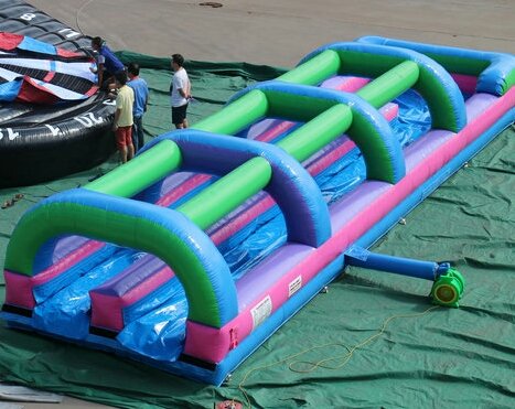 35' Double Lane Slip-n-Slide w/ Pool 35' Double Lane Slip-n-Slide w/ Pool