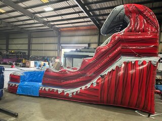 14 Foot Red and Gray Water Slide