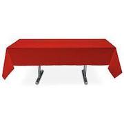 Red Plastic Table Cover