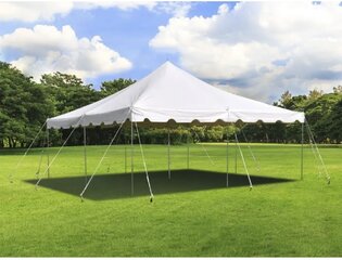 20' x 20' Weekender Standard Canopy Pole Tent - White
