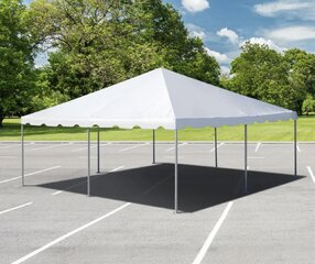 20' x 20' West Coast Frame Sectional Canopy Tent, White Two-Piece Top