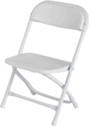 kids white plastic chair