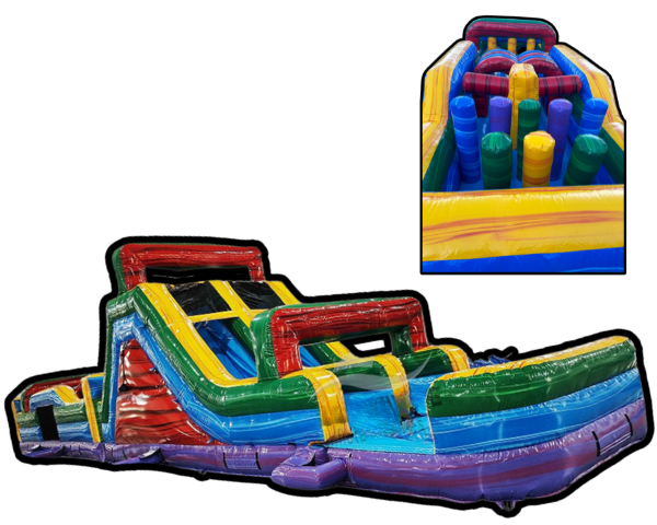 62'ft Obstacle Course with a Water slide 62'ft Obstacle Course with a Water slide