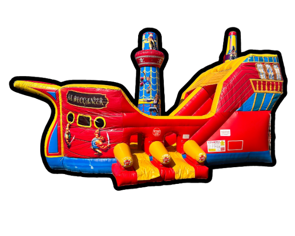Ship Slide with Bounce House Ship Slide with Bounce House