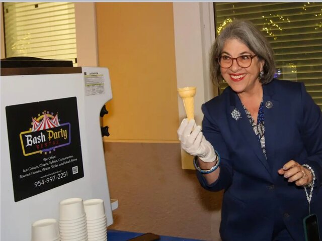 Miami Dade Mayor Serving Our Ice Cream