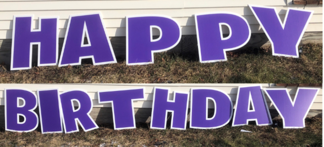 Happy Birthday- Purple