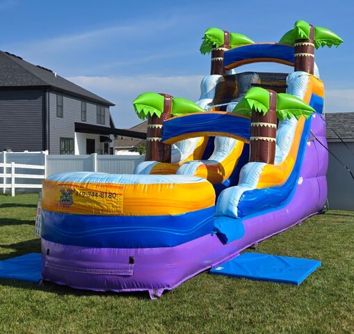 15' Tropical Purple Marble Slide Wet / Dry Slide 15' Tropical Purple Marble Slide Wet / Dry Slide