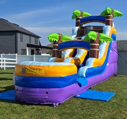 15' Tropical Purple Marble Slide Wet / Dry Slide