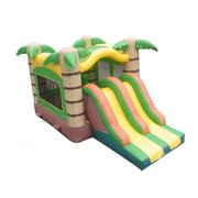 Mini Palm tree bouncer with steep double slide ages 5 and up