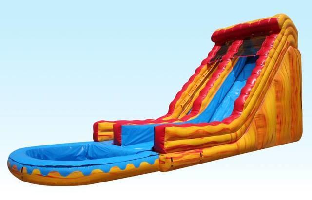 Volcano Lava 18ft' Water Slide w/ Pool