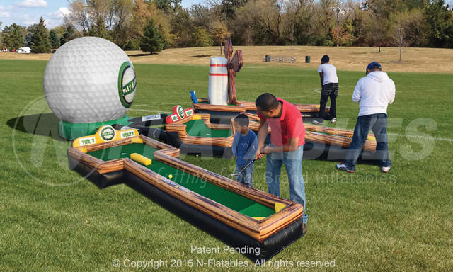 3-Hole Inflatable Mini Golf  