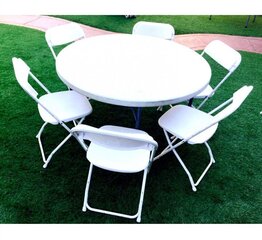 60 inch round table, 8 chairs