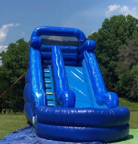 16ft single lane blue slide 16ft single lane blue slide
