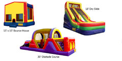 Bounce House + Slide + Obstacle Course 