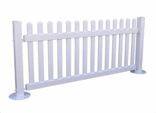 White Picket Fence Crowd Barrier (10ft)			