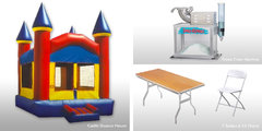 Bounce House + Snow Cone Machine Package 