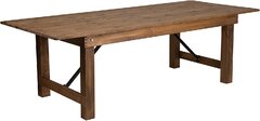 8ft Antiqued Rustic Solid Pine Farm Table