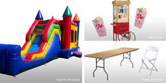 Bounce House with Slide + Popcorn Package 