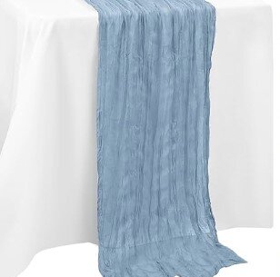 DUSTY BLUE, Cheesecloth Runner, SET of 10 DUSTY BLUE, Cheesecloth Runner, SET of 10