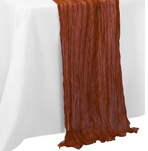 RUST, Cheesecloth Runner, SET of 10 RUST, Cheesecloth Runner, SET of 10