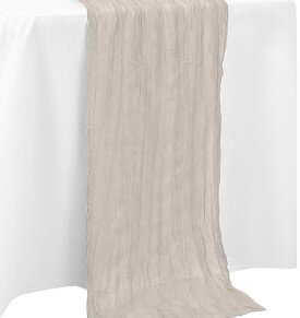 TAUPE, Cheesecloth Runner, SET of 10 TAUPE, Cheesecloth Runner, SET of 10
