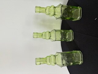 Green Square Vases