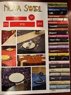 90 SQ Nova Swirl Specialty Linen 90 SQ Nova Swirl Specialty Linen