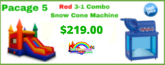 Red 3-1 Combo + Snow Cone Machine