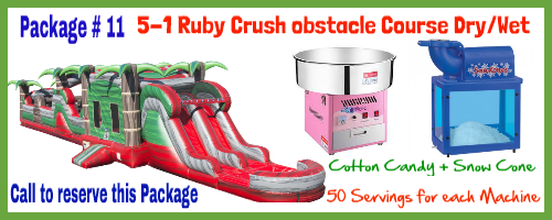 5-1 / 63 Ft Ruby Crush Obstacle Course  Wet 63x14 Package