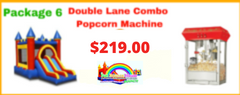 Double Lane Combo Dry 13x23 + Popcorn Machine