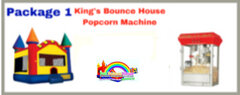 King Bounce House 13x14 + Popcorn Machine