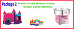 Drean Castle  Bounce House 13x14 + Cotton Candy Machine