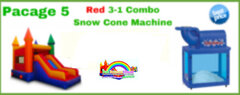 Red 3-1 Combo + Snow Cone Machine