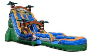 24 Ft Double Lane Tiki Plunge Water SlideBest for ages 6+